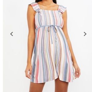 Striped Maternity romper